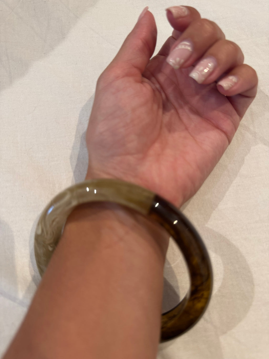 Pulsera bicolor beige/marrón