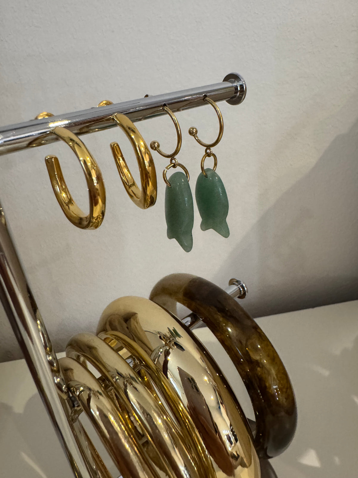 Pendientes aro pez green