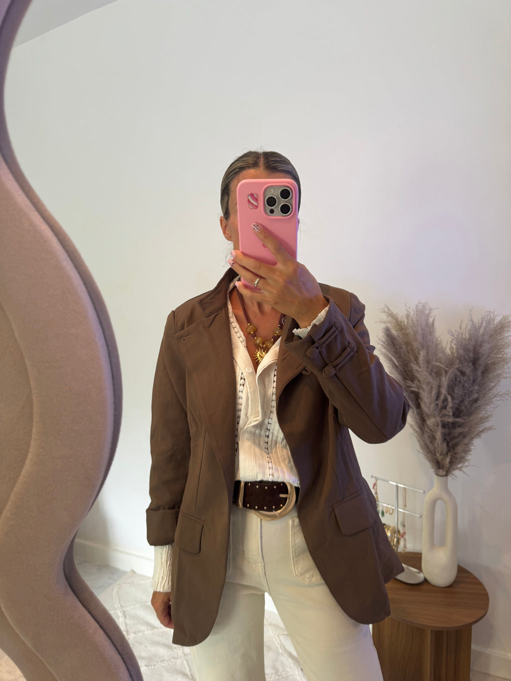 Blazer sastre cruzada chocolate