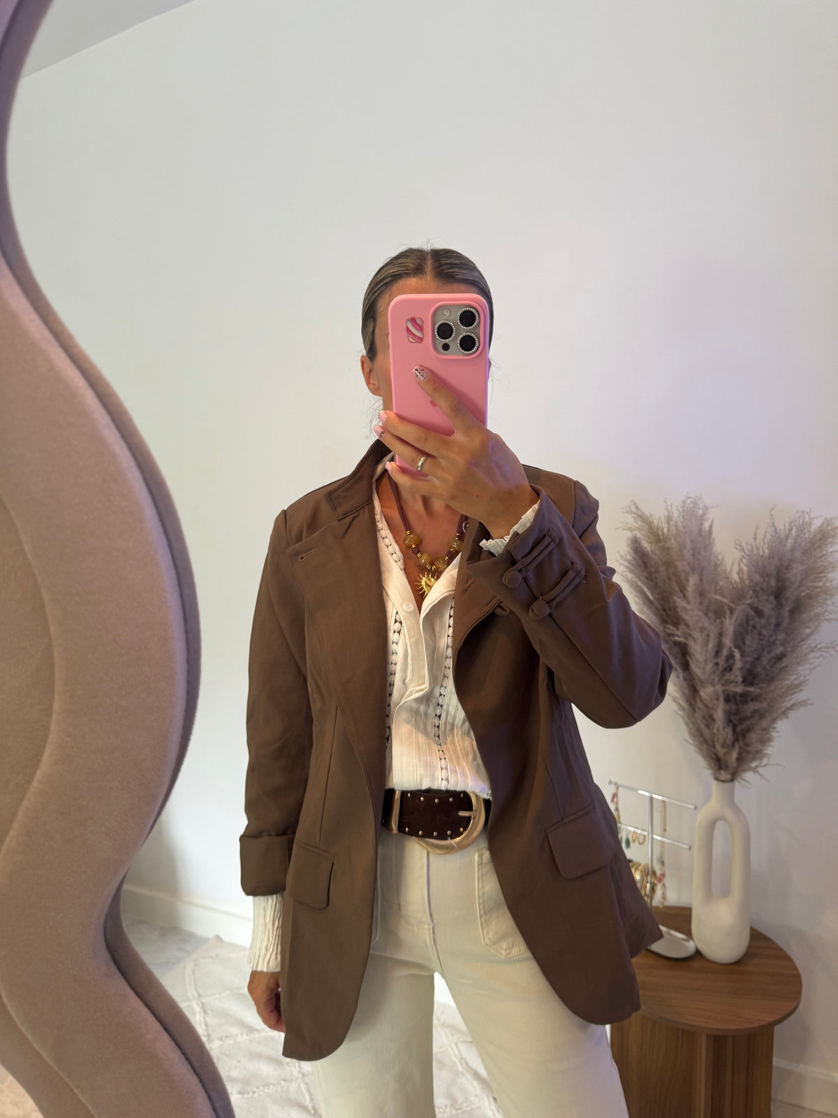Blazer sastre cruzada chocolate
