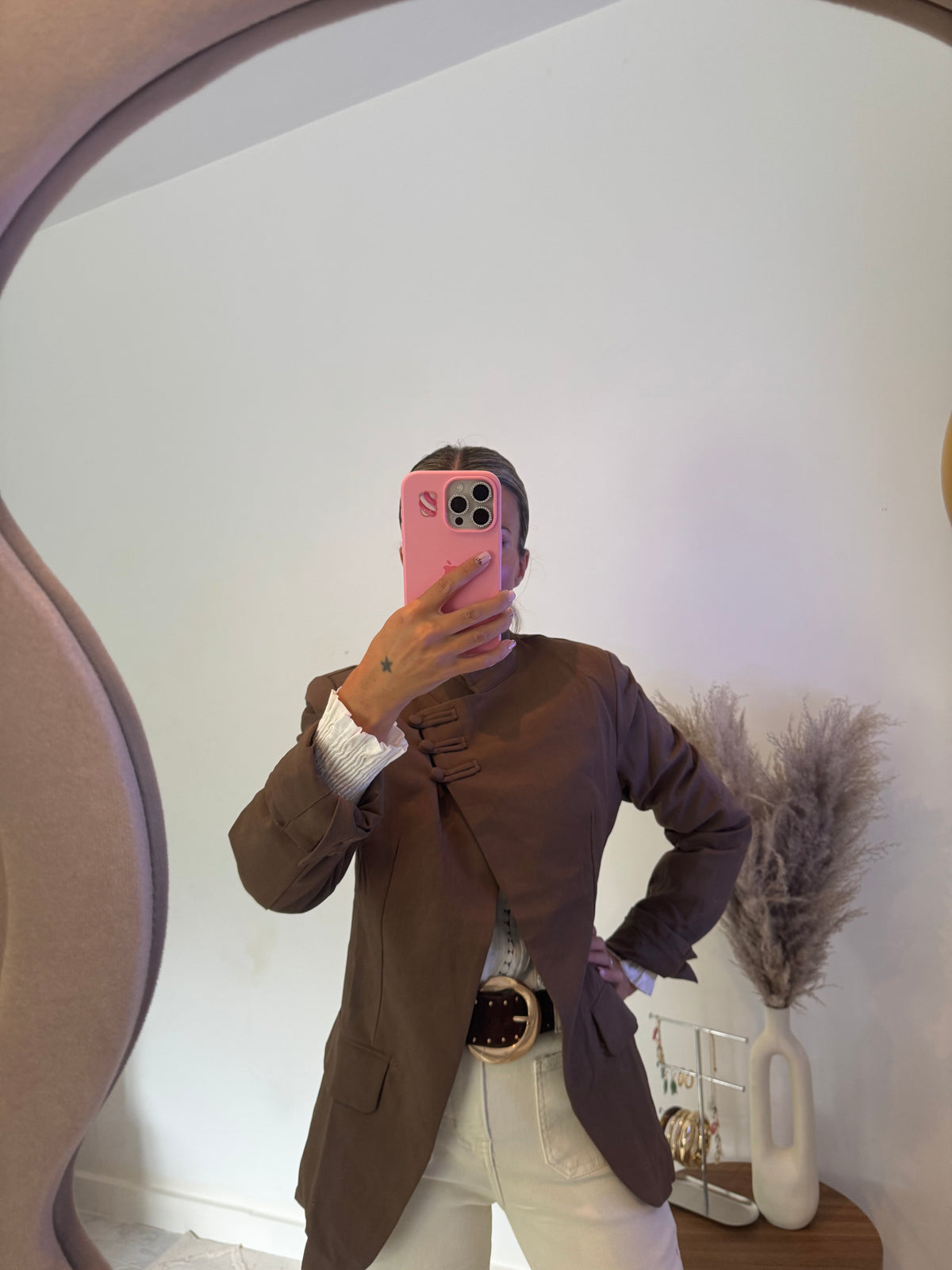 Blazer sastre cruzada chocolate