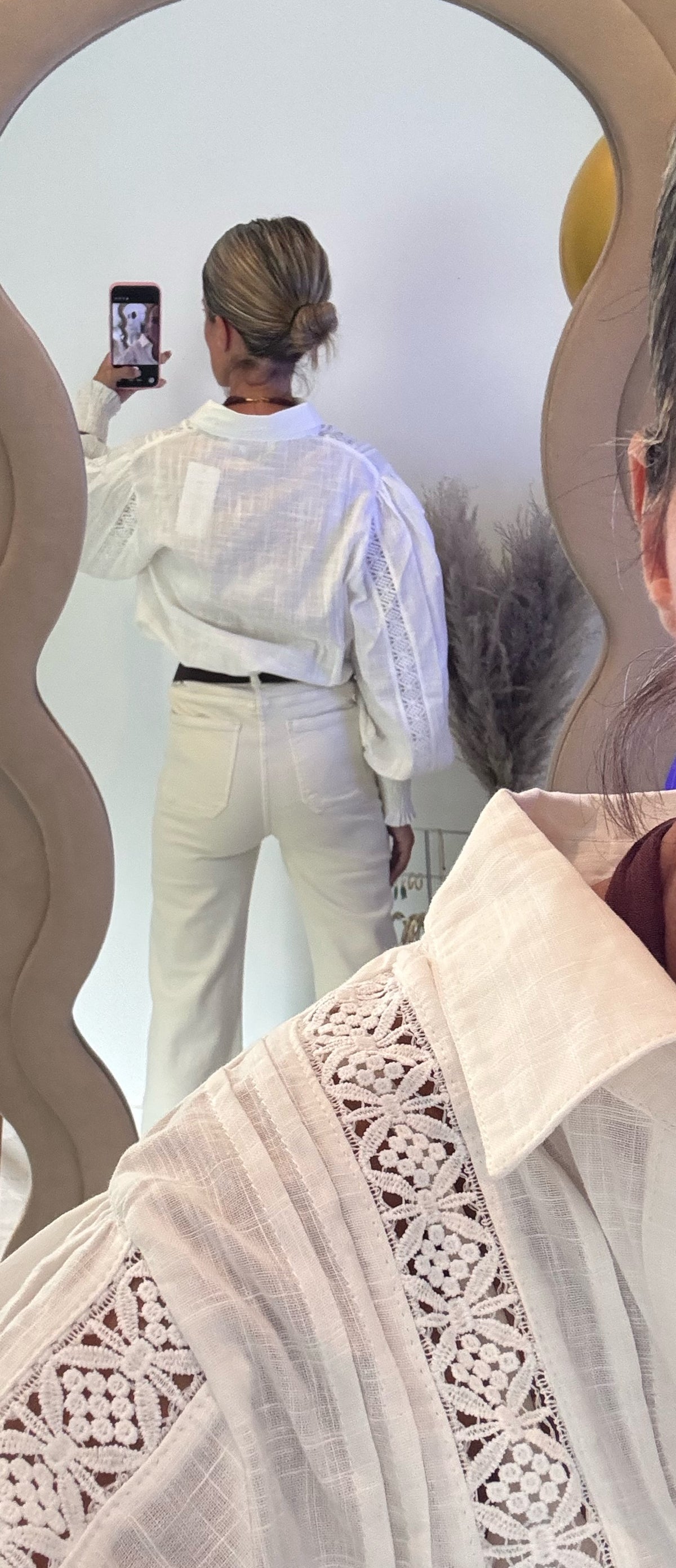 Vaquero Wide Leg Beige