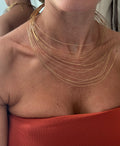Collar acero fino multifila